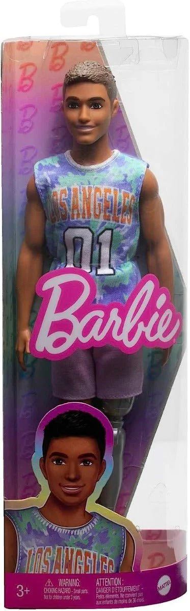 Barbie Ken Fashionistas Doll with Prosthetic Leg & Jersey HJT11