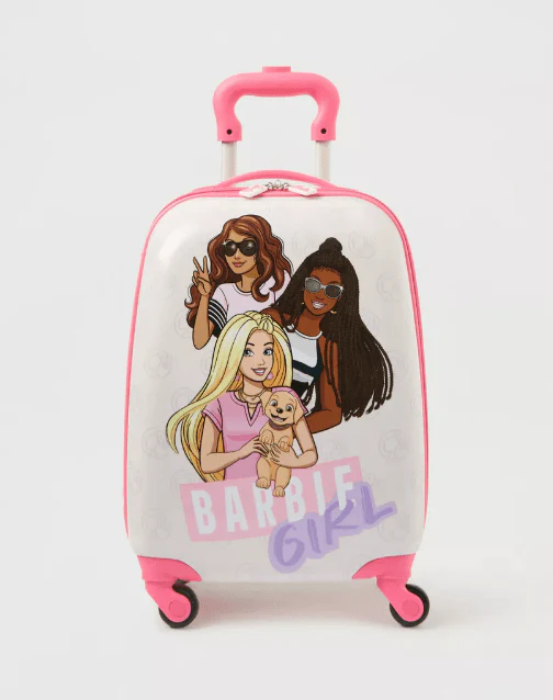 Barbie Kids Luggage with Reusable Stickers 18-inch TBT23MBBLRL410