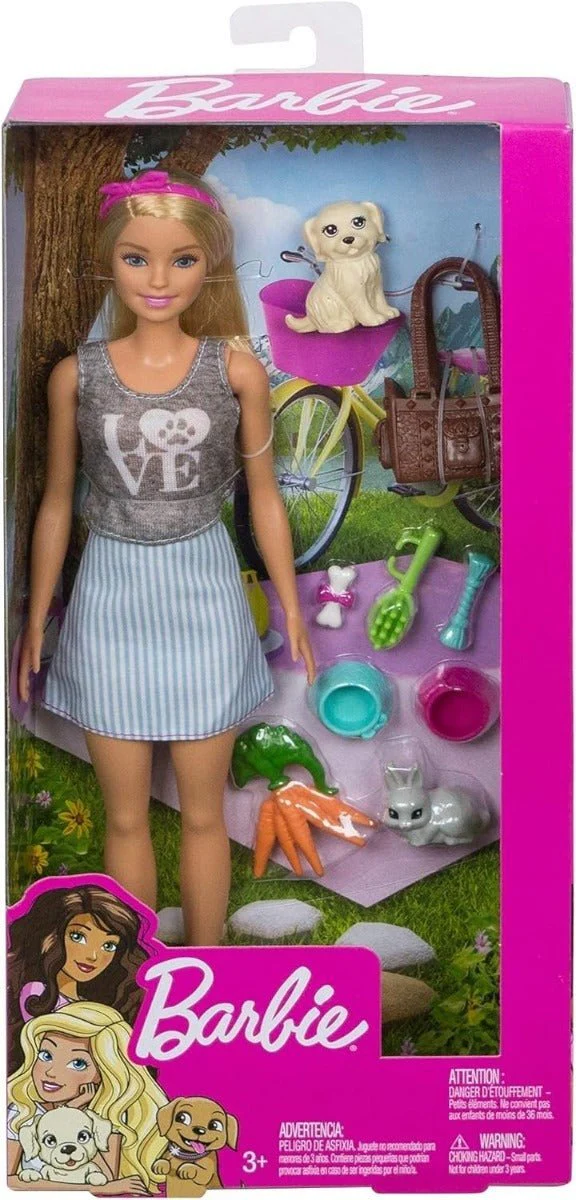 Barbie Loves Pets Doll with Puppy & Bunny Playset FPR48 - Image 6