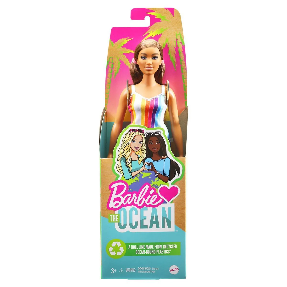 Barbie Loves The Ocean Rainbow Stripe Dress GRB35 - Image 4
