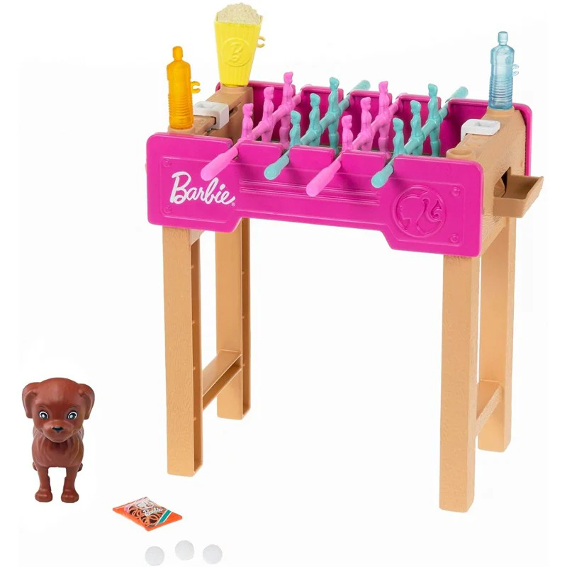 Barbie Mini Playset with Pet Football Table GRG75