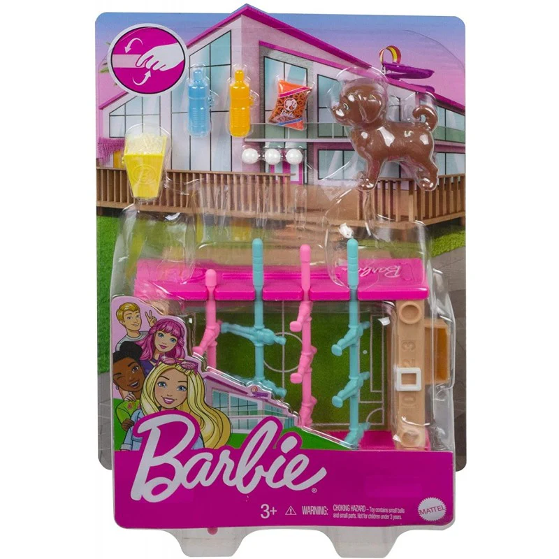 Barbie Mini Playset with Pet Football Table GRG75 - Image 3