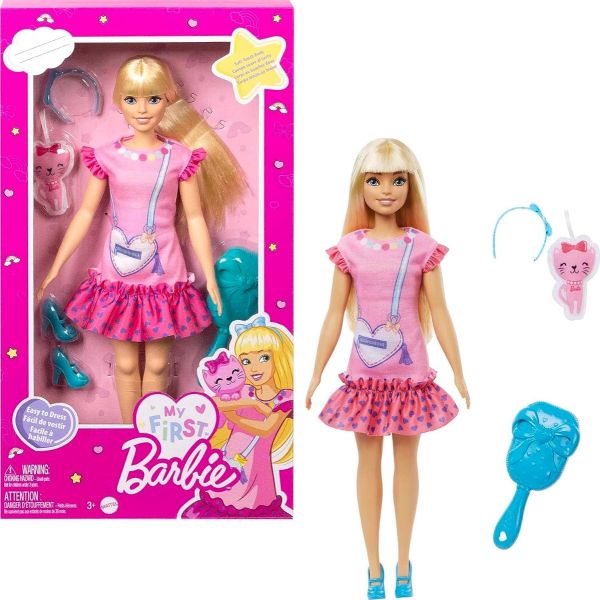 Barbie My First Core Doll - Blonde with Kitten HLL19