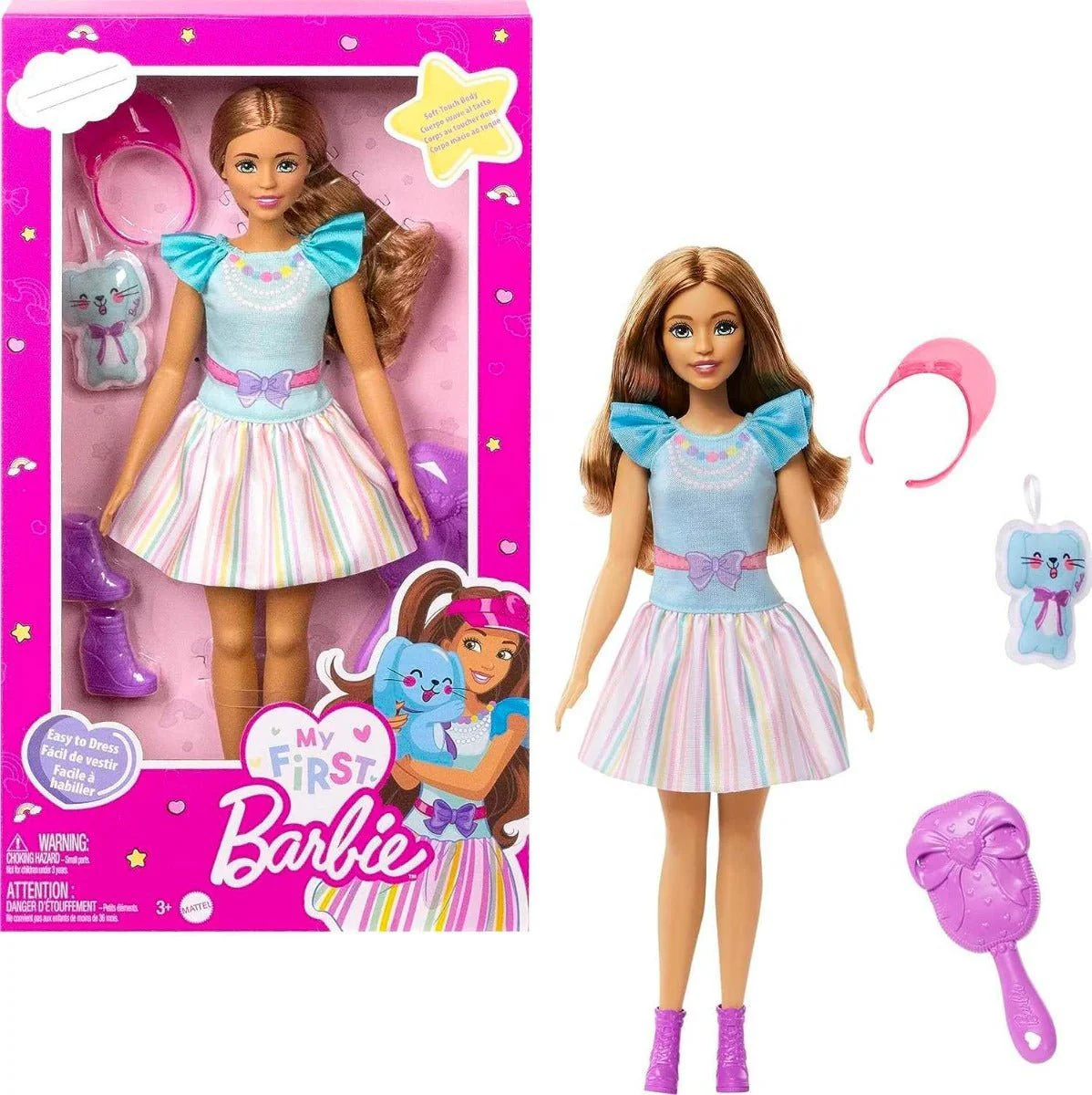 Barbie My First Preschool Doll - Brunette with Bunny HLL21