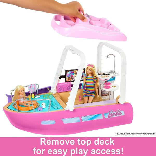 Barbie Pink Dream Boat Playset HJV37 - Image 4