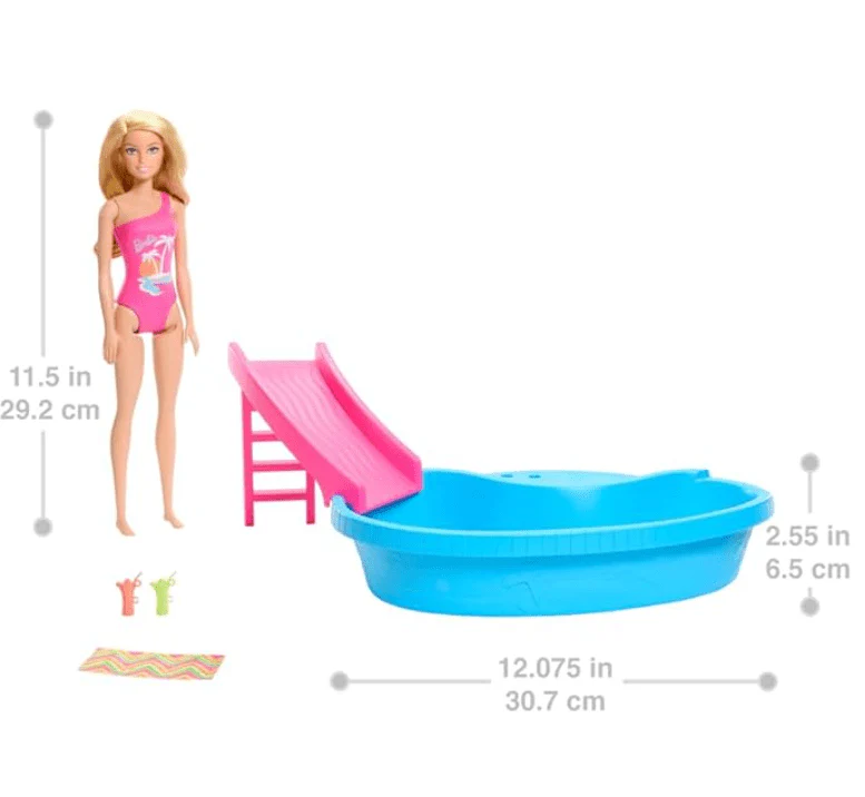 Barbie Pool with Doll Playset HRJ74 - Image 2