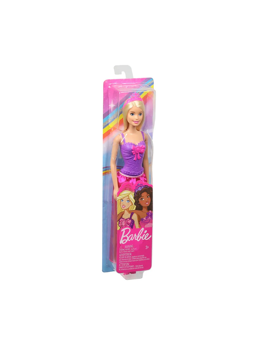 Barbie Princess Doll Blonde Hair And Purple Dress DMM06