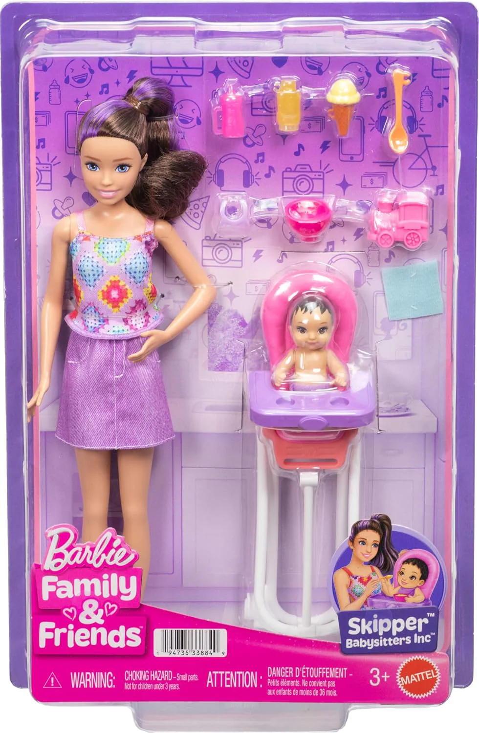 Barbie Skipper Babysitter Original Blond Baby JJB44 - Image 3