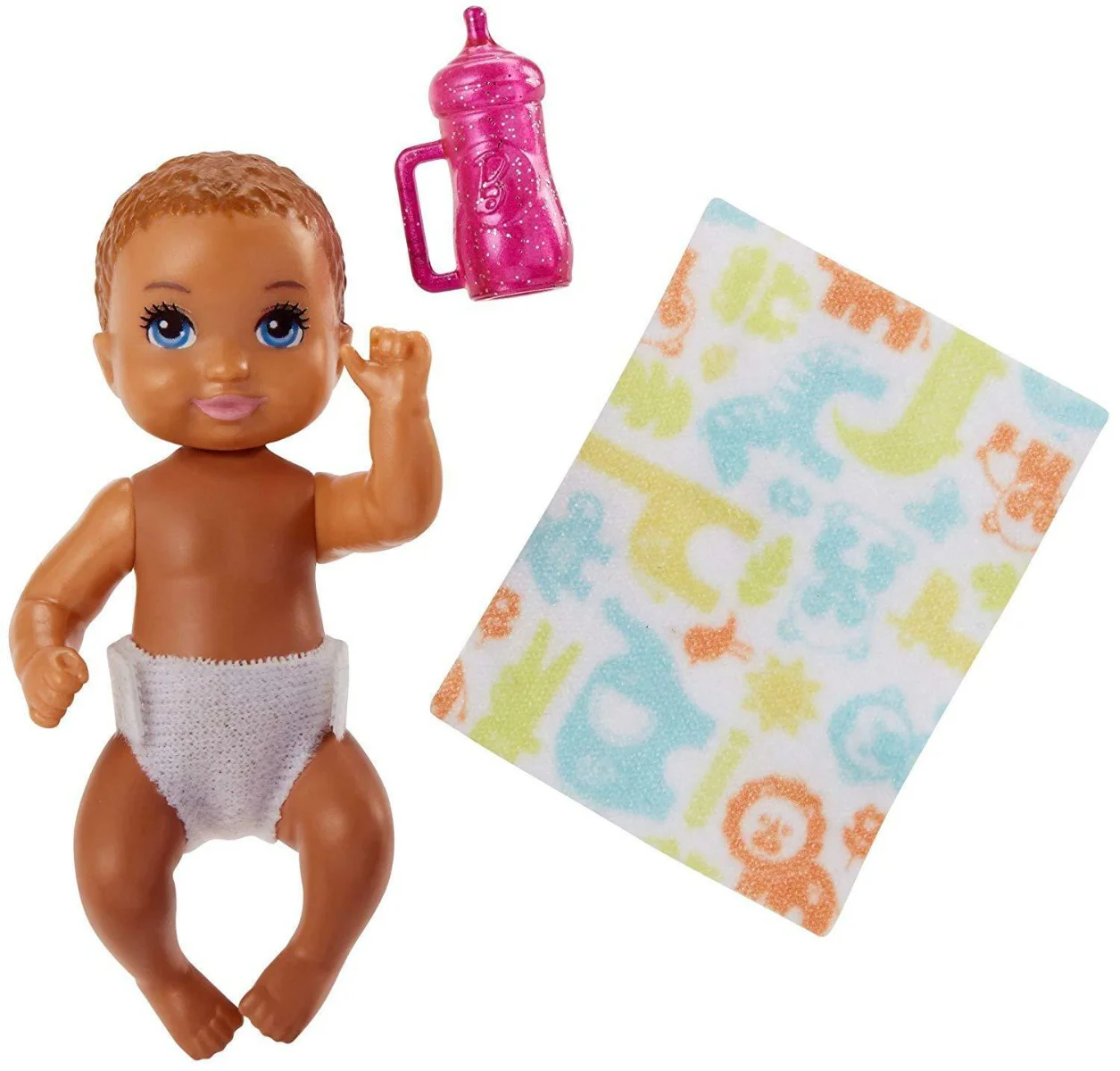 Barbie Skipper Babysitters Baby Accessory Brown Hair - Image 2