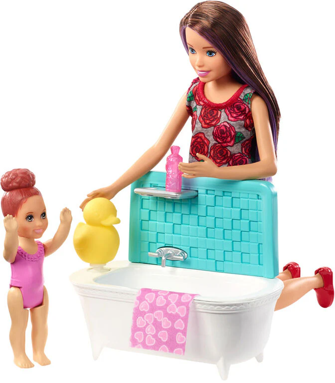 Barbie Skipper Babysitters Bathtime Playset Brunette FHY97 - Image 2