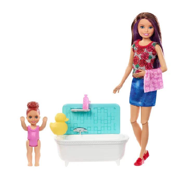 Barbie Skipper Babysitters Bathtime Playset Brunette FHY97 - Image 6