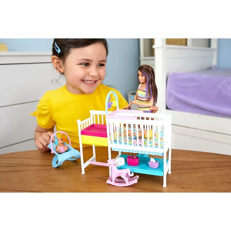 Barbie Skipper Babysitters Inc. Nap n Nurture Nursery Dolls GFL38 - Image 2