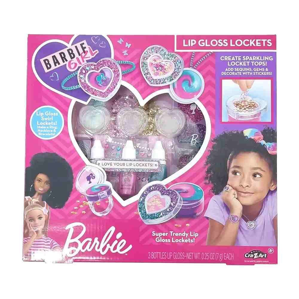 Barbie Sparkling Sweet Heart Lip Gloss Lockets - Image 2