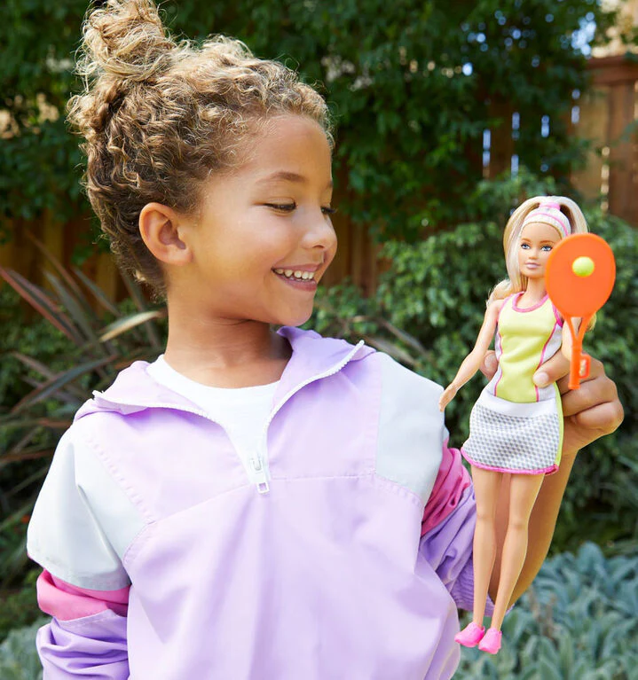 Barbie Tennis Player Doll With Racket DVF50 - Image 2