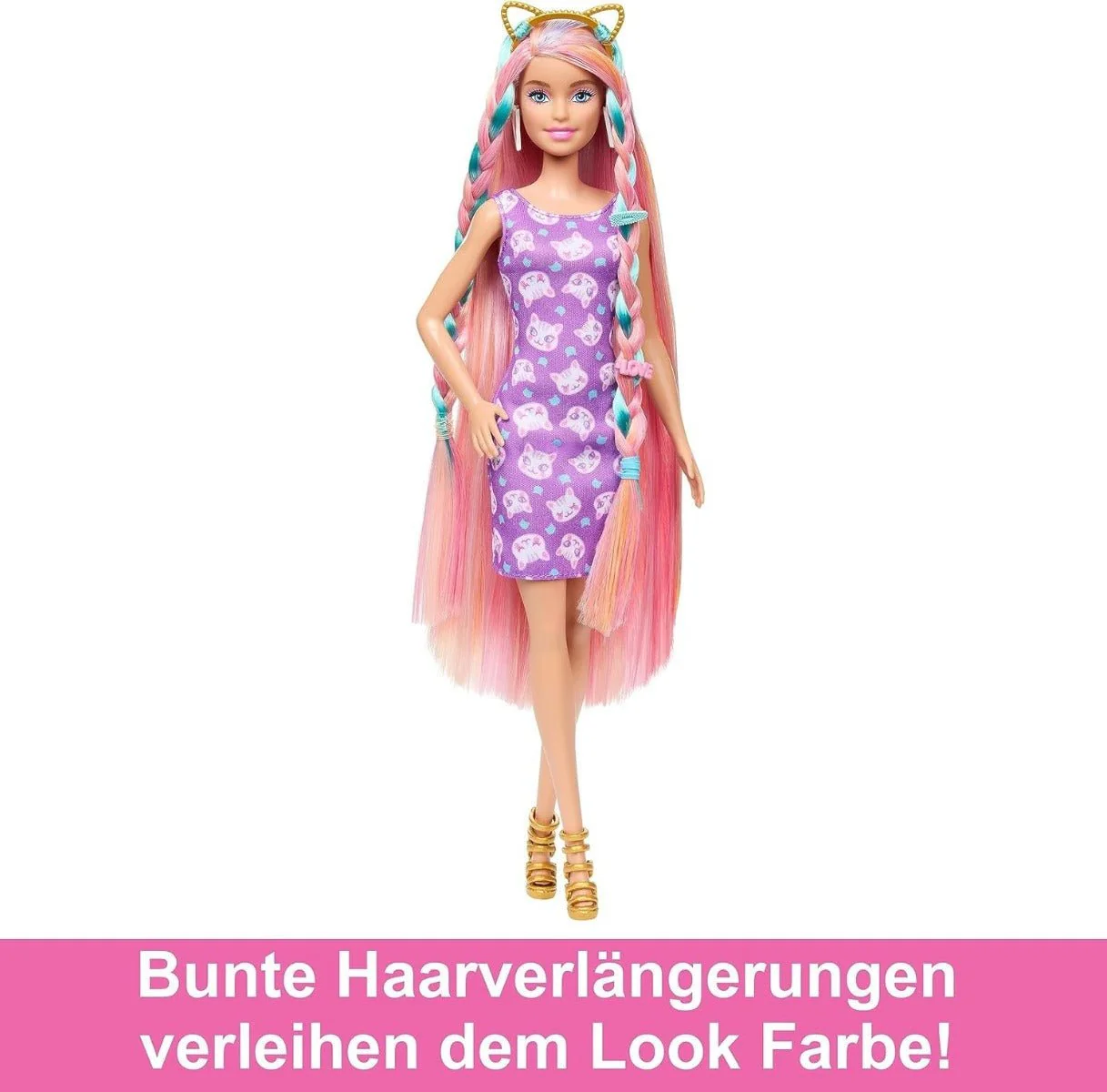 Barbie Totally Hair Doll Pink HKT96 - Image 2