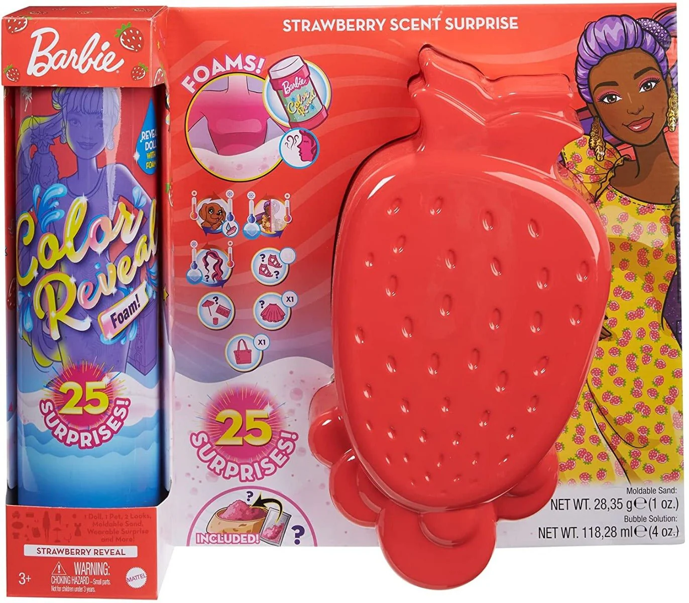 Barbie Ultimate Color Reveal Foam Doll - Strawberry Scent GTR91 - Image 2