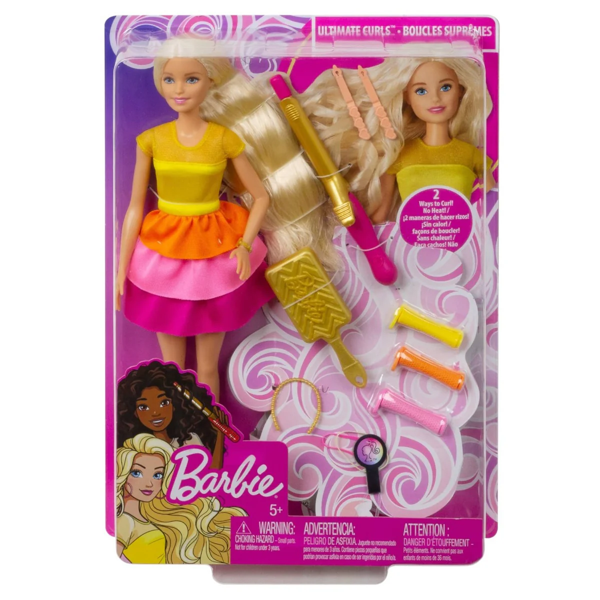 Barbie Ultimate Curls Doll With Hair Accessories Playset GBK24