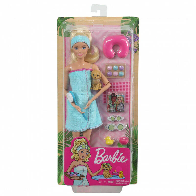 Barbie Wellness Spa Doll Blonde with Puppy GKH73 - Image 3