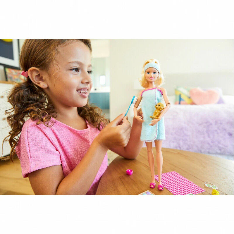 Barbie Wellness Spa Doll Blonde with Puppy GKH73 - Image 5