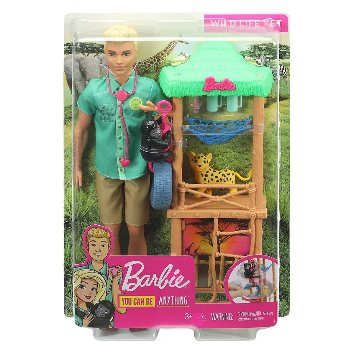 Barbie You Can Be Anything Wildlife Veterinarian Ken Doll GJM32