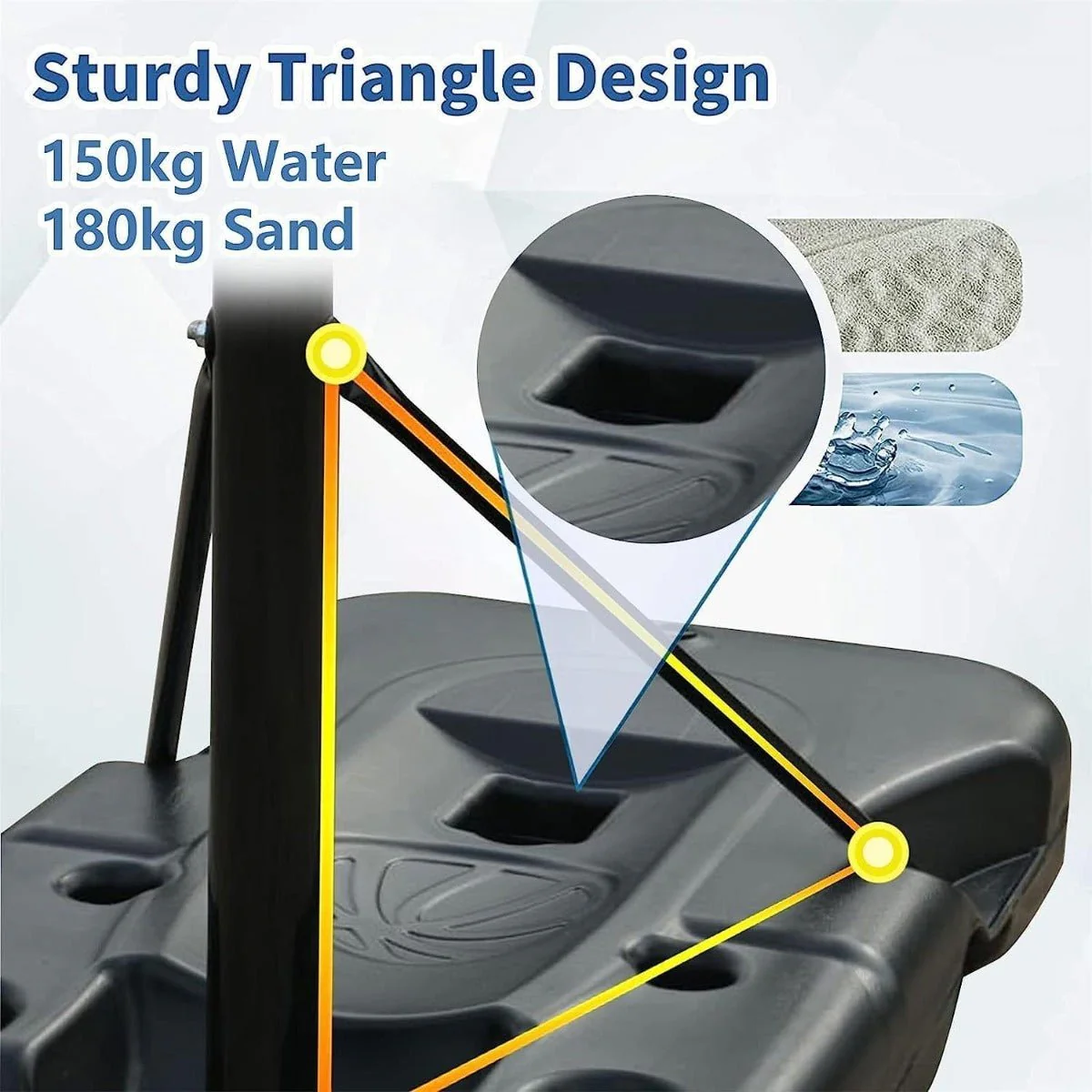 Basketball Stand Hoop 236cm 666-E6 - Image 3