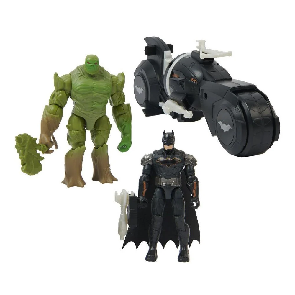 Batman DC Batman vs Swamp Thing Figure Battle Pack with Armory Attack Batcycle 6064766 - Image 2