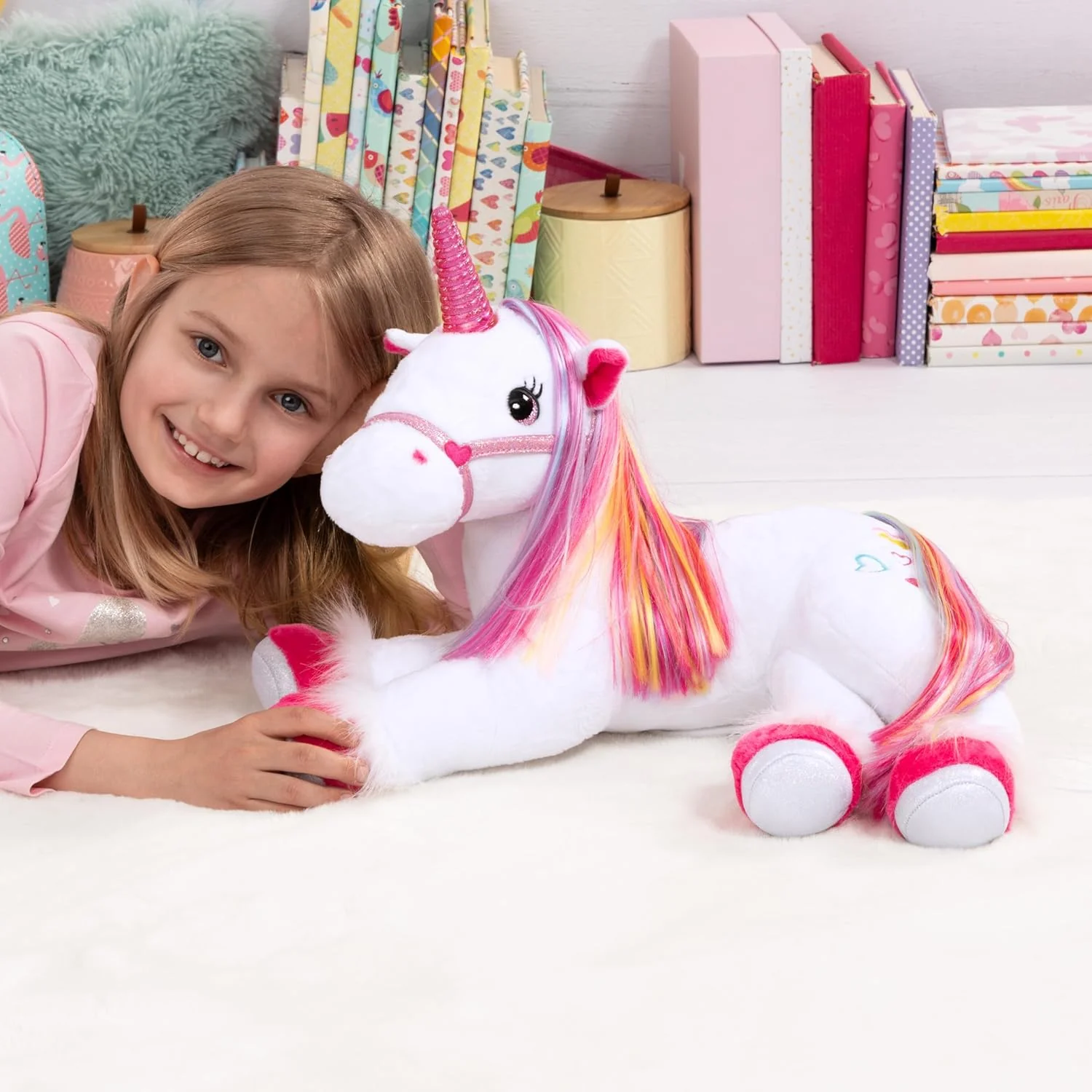 Bayer Design Magical Plush Unicorn – Interactive Light & Sound Toy (Model 69536AA) - Image 4