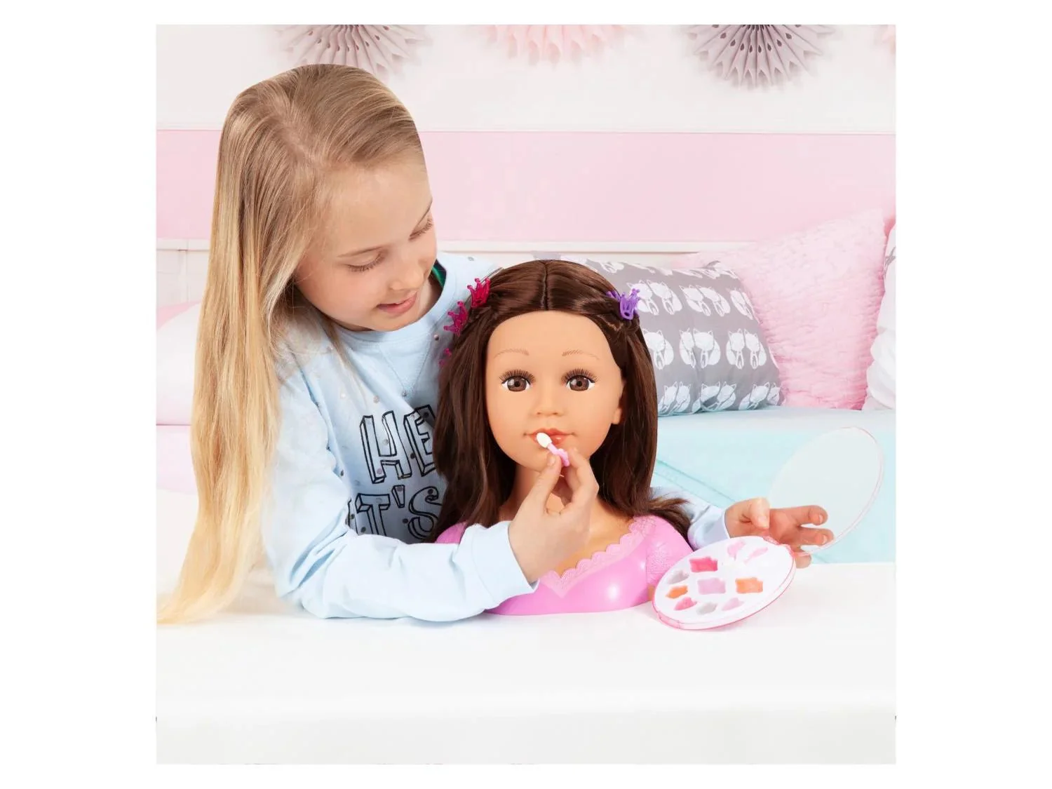 Bayer Top Model Styling Head Brown Hair And Eyes 90088AK - Image 6