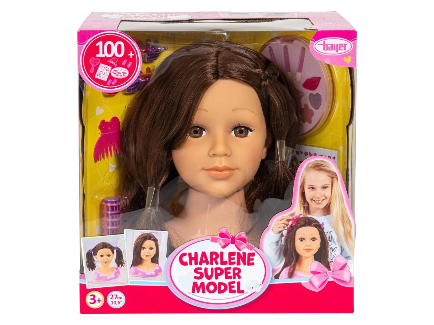 Bayer Top Model Styling Head Brown Hair And Eyes 90088AK - Image 7