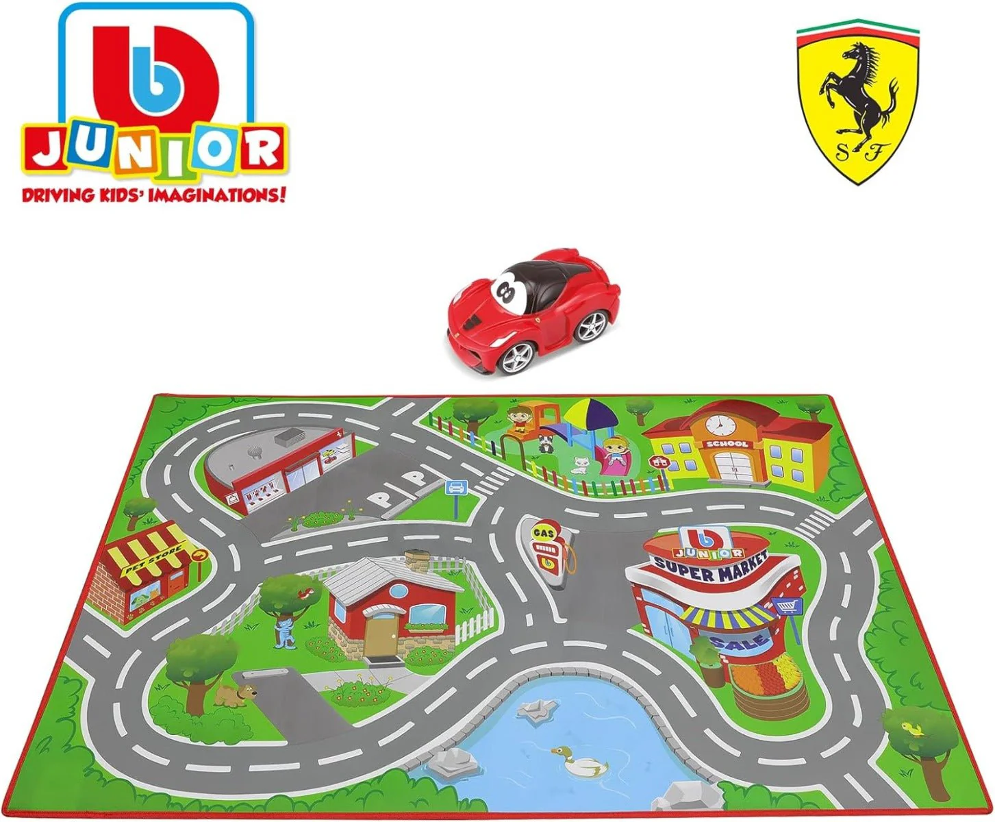 BBJunior Ferrari Junior City Playmat 16-85008 - Image 2