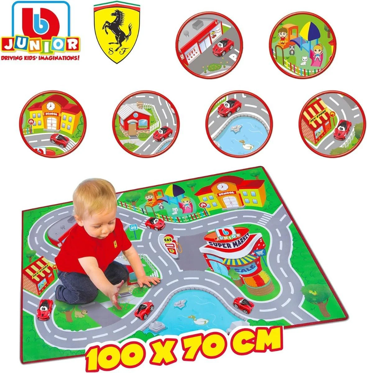 BBJunior Ferrari Junior City Playmat 16-85008 - Image 3