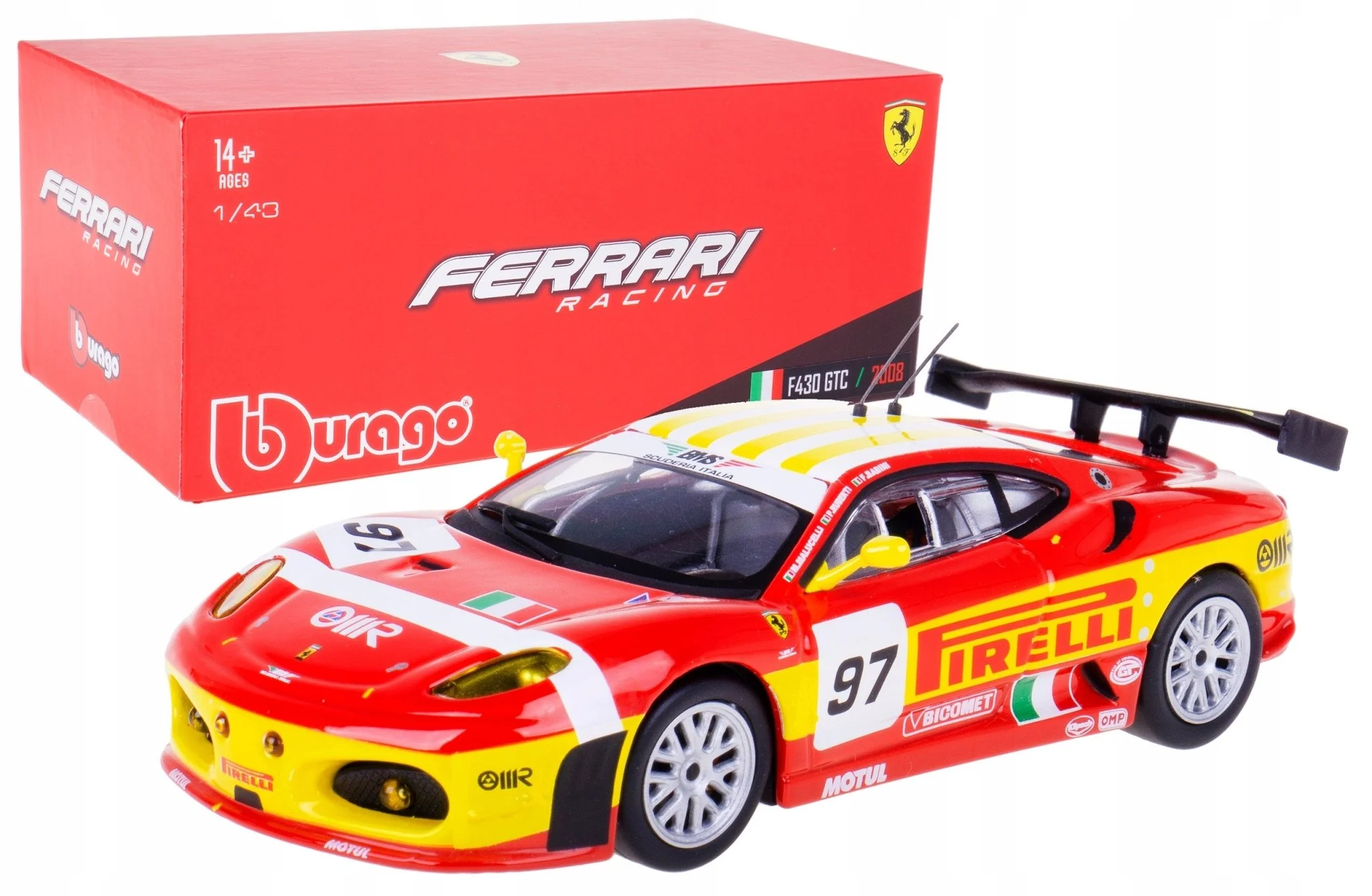 BBurago Ferrari Racing F430 GTC 2008 Model Car - Image 10
