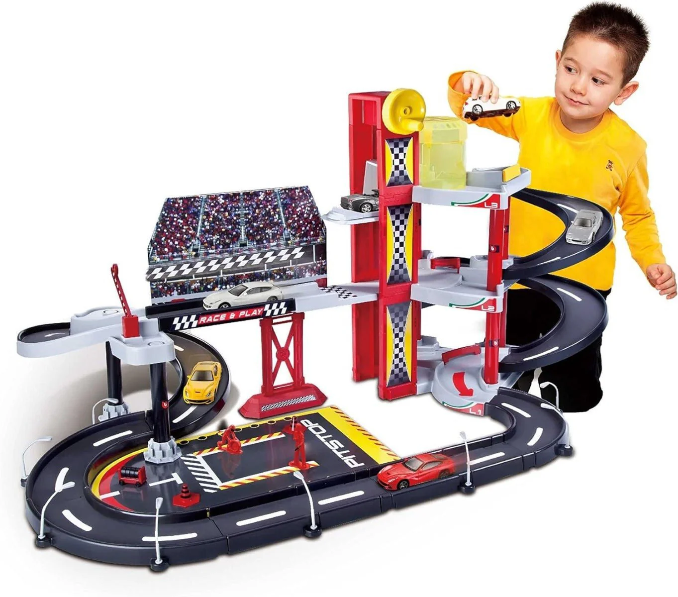 BBurago Ferrari Racing Garage Playset 18-30197 - Image 4