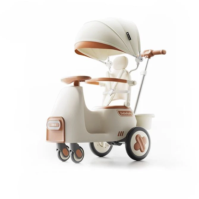 Bebehaha Rocking Stroller Baby Ride On Beige MN042
