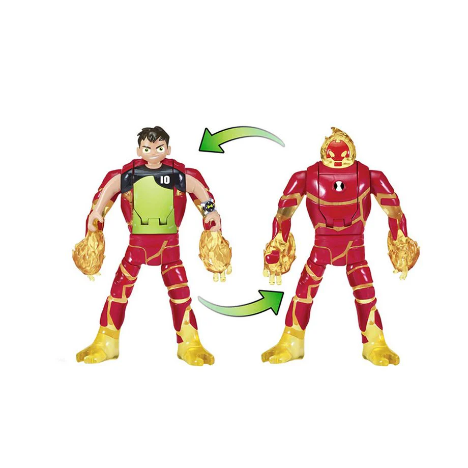 Ben10 Ben-to-Heatblast Transforming Action Figure 76690E