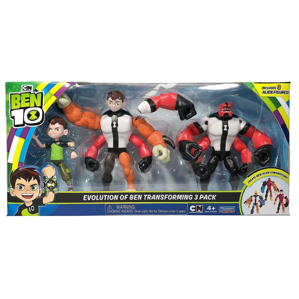 Ben10 Evolution of Ben Transforming Four Arms 3-Pack 76520E