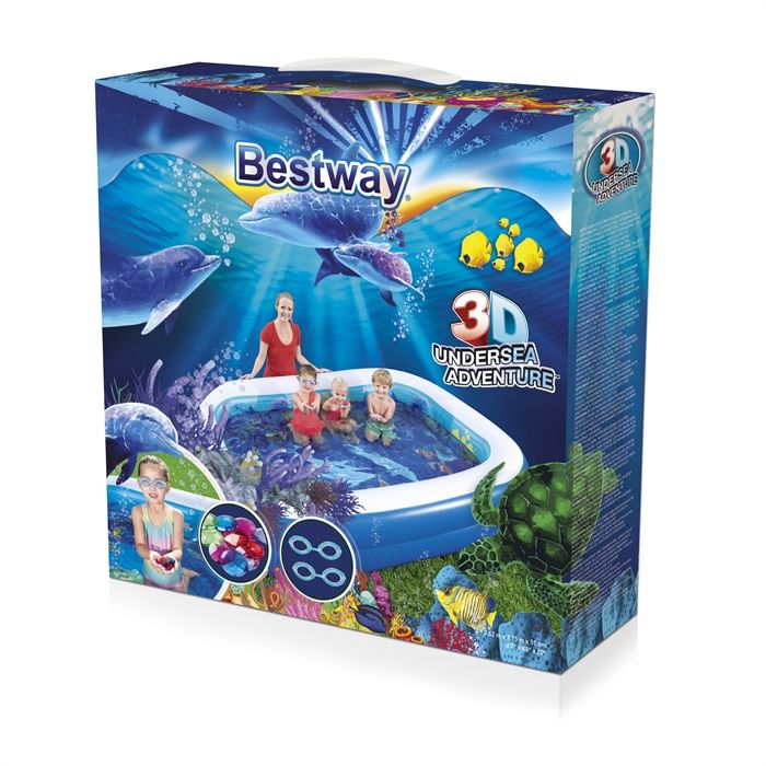Bestway 3D Undersea Adventure Pool 2.62mx1.75mx51cm 54177 - Image 3
