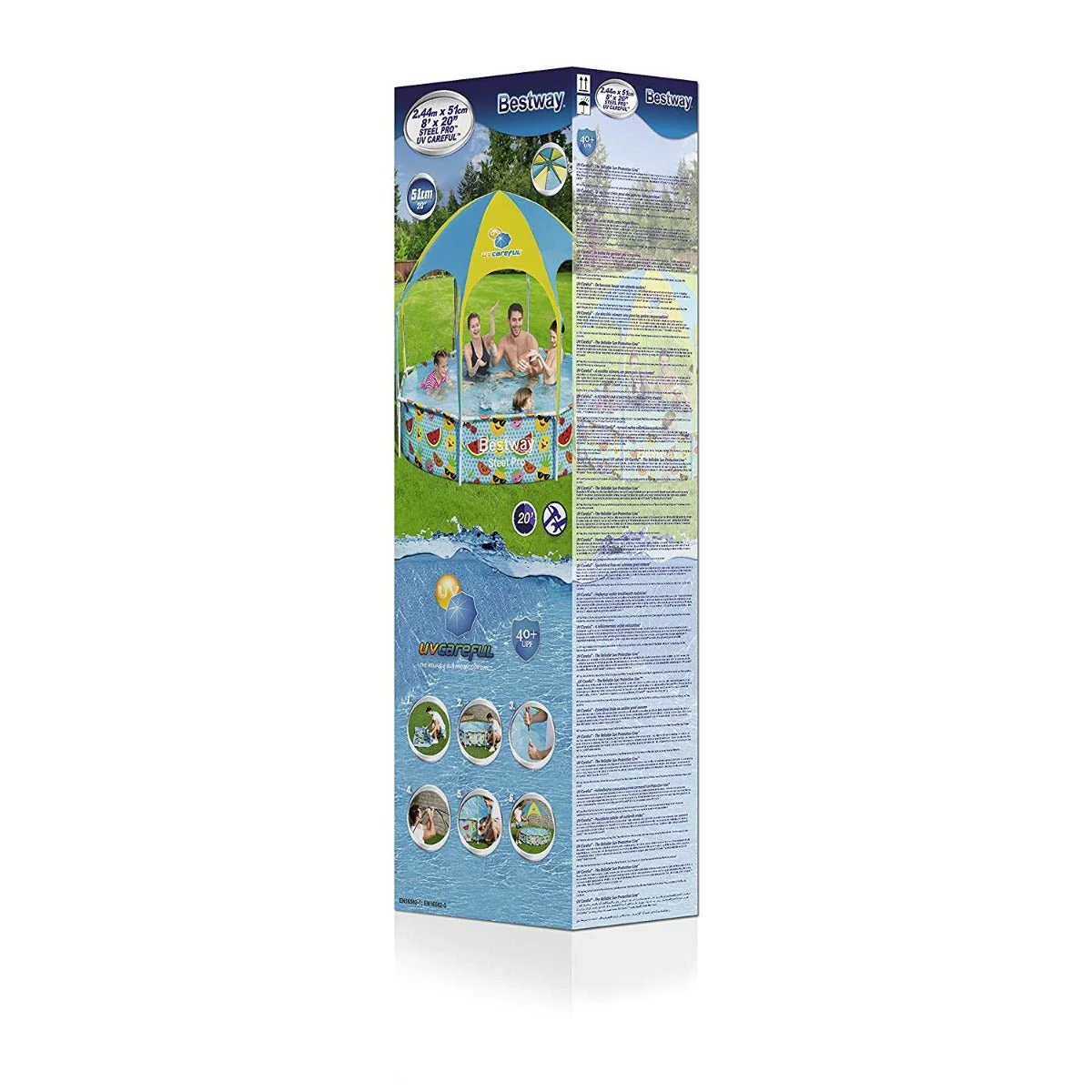 Bestway Above Ground Splash N Shade Play Round Pool 244 x 51cm 56432 - Image 3