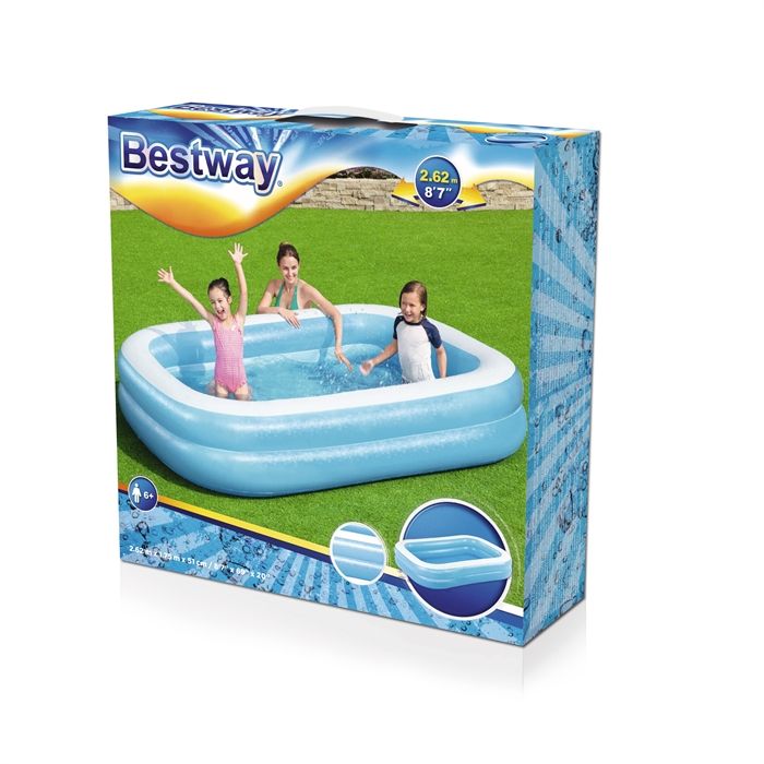 Bestway Blue Rectangular Pool 87x69x20 inch 54006 - Image 3