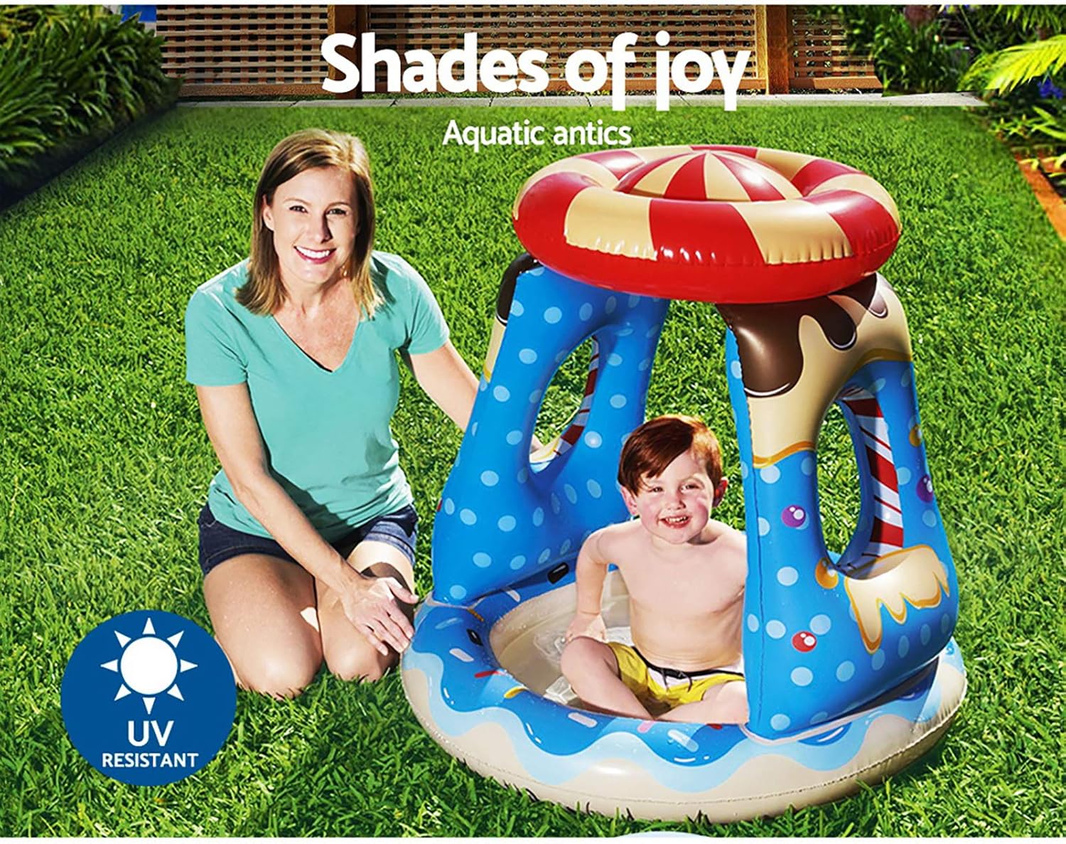 Bestway Candyville Inflatable Shaded Paddling Pool 91cm x 91cm x 89cm 52270 - Image 7
