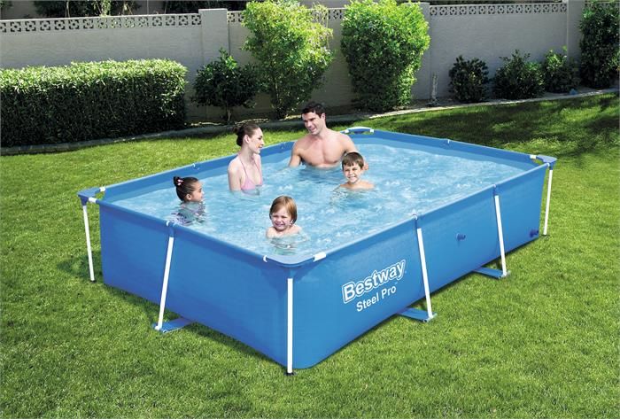 Bestway Deluxe Splash Junior Steel Frame Pool Rectangular 2.59mx1.70mx61cm 56403 - Image 2