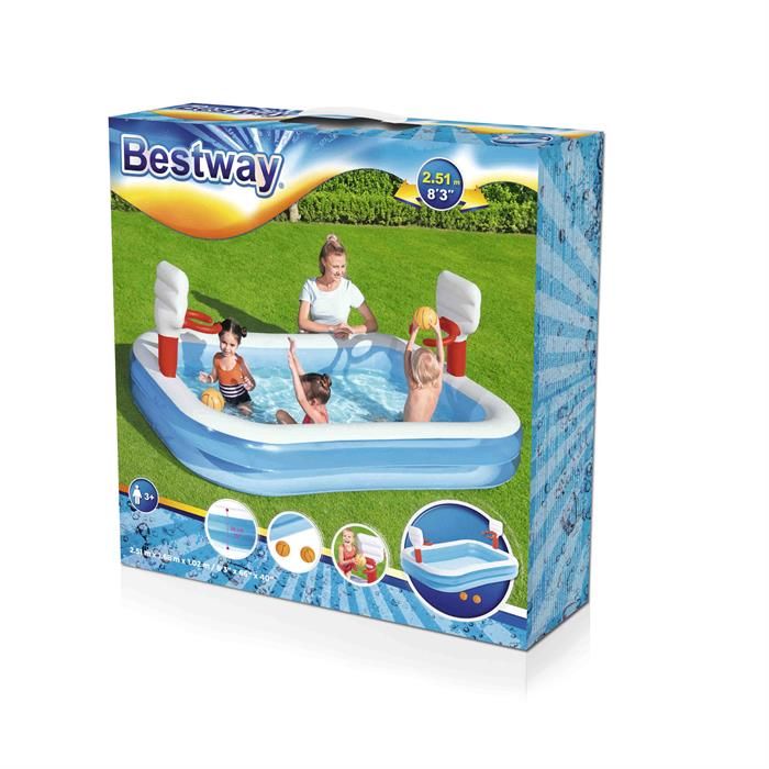 Bestway Family Pool Basketball 251 x 168 x 102 cm 54122 - Image 3