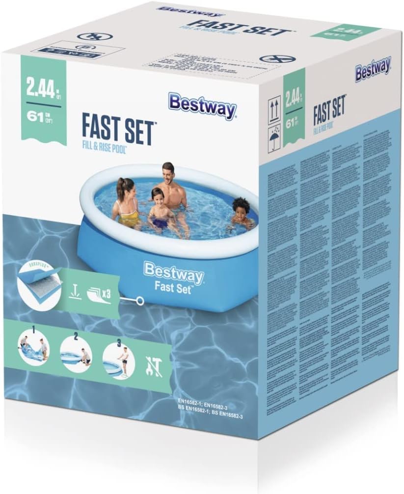 Bestway Fast Set Fill & Rise Pool 2.44m x 61cm 57448 - Image 3