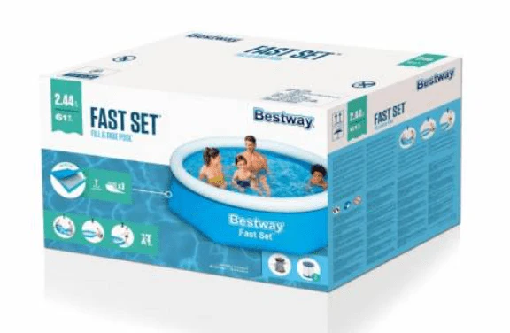 Bestway Fast Set Fill & Rise Pool 2.44mx61cm 57450