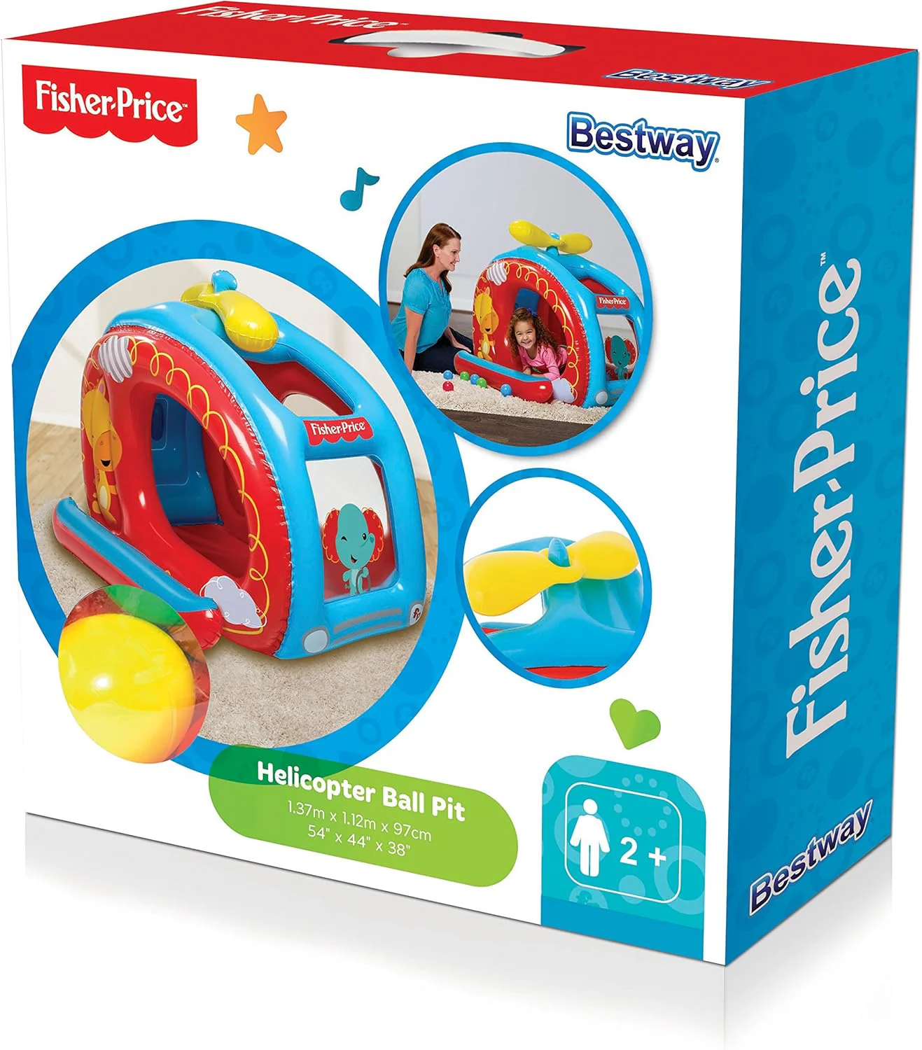 Bestway Fisherprice Ball Pit Helicopter 137 x 112 x 97cm 93502 - Image 9