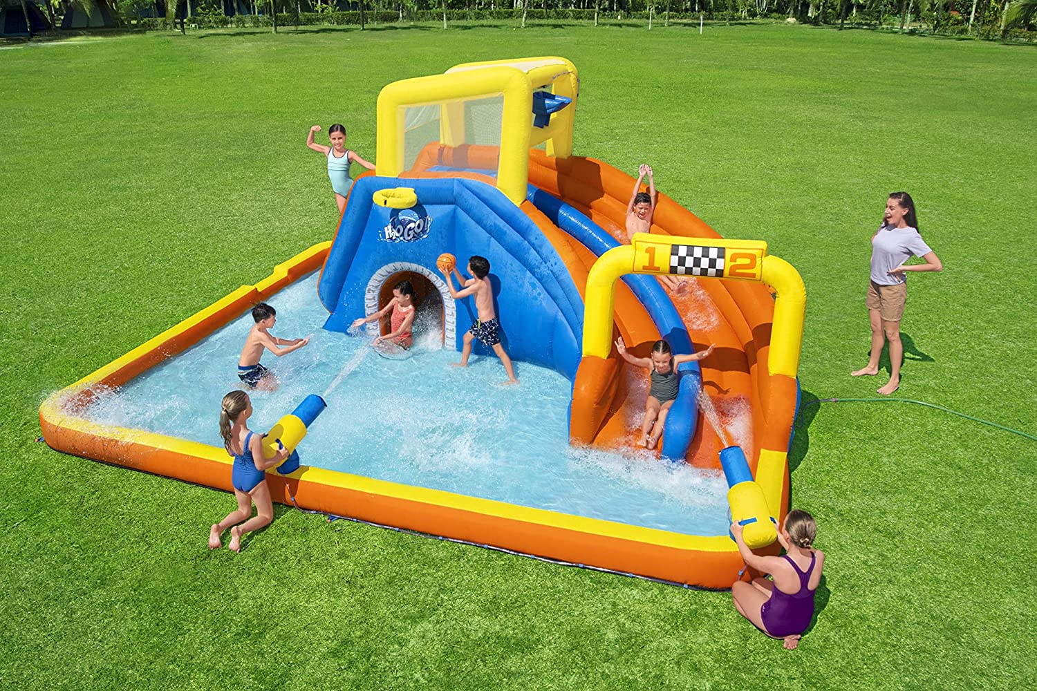 Bestway H2OGO Super Speed Way Mega Water Park 5.51mx5.02mx2.65m 53377 - Image 2