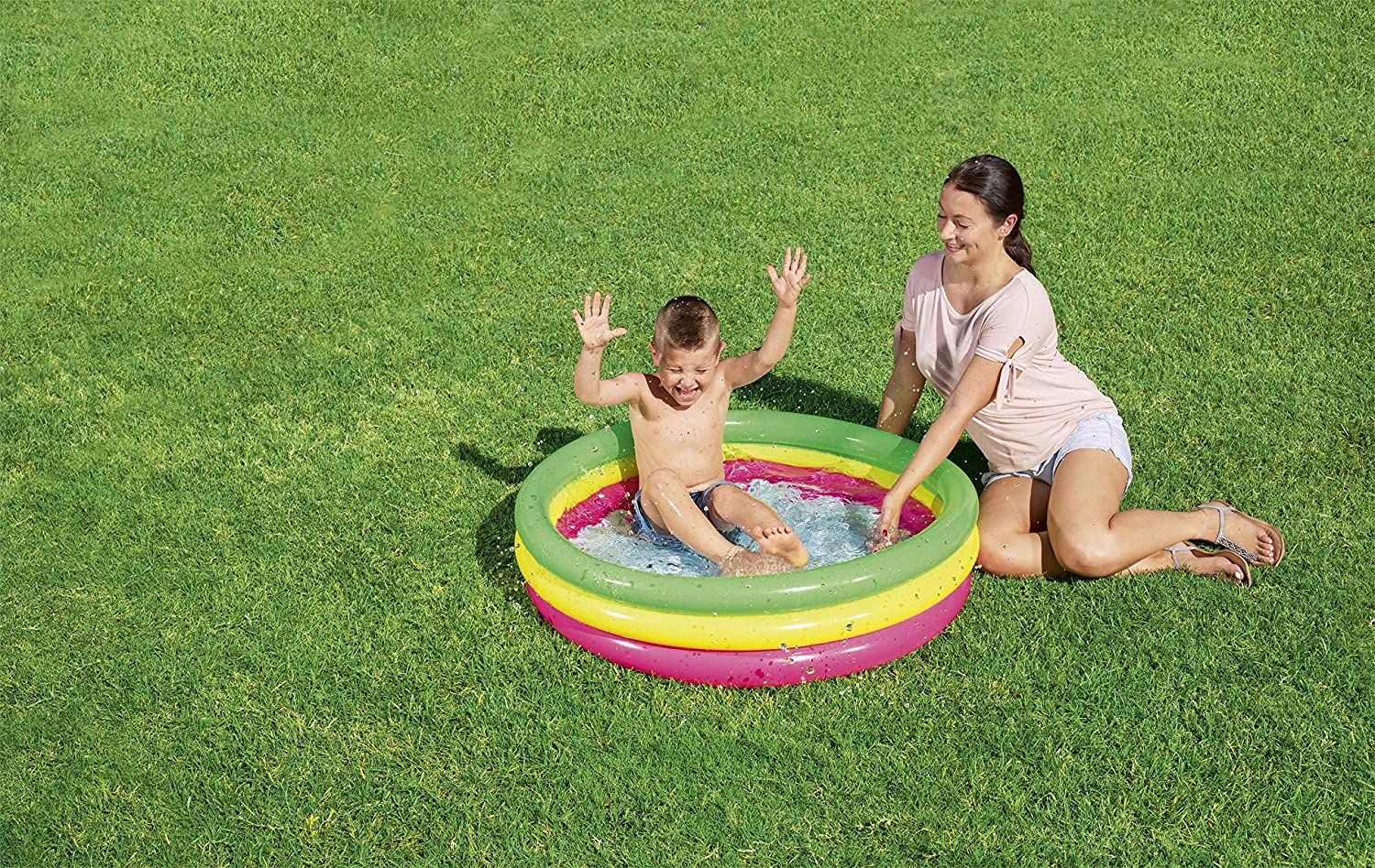 Bestway Inflatable 3-Ring Summer Pool 40x10 inch 51104 - Image 4