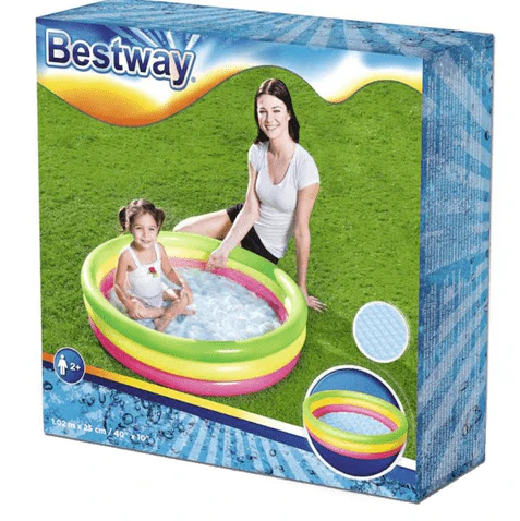 Bestway Inflatable 3-Ring Summer Pool 40x10 inch 51104 - Image 5