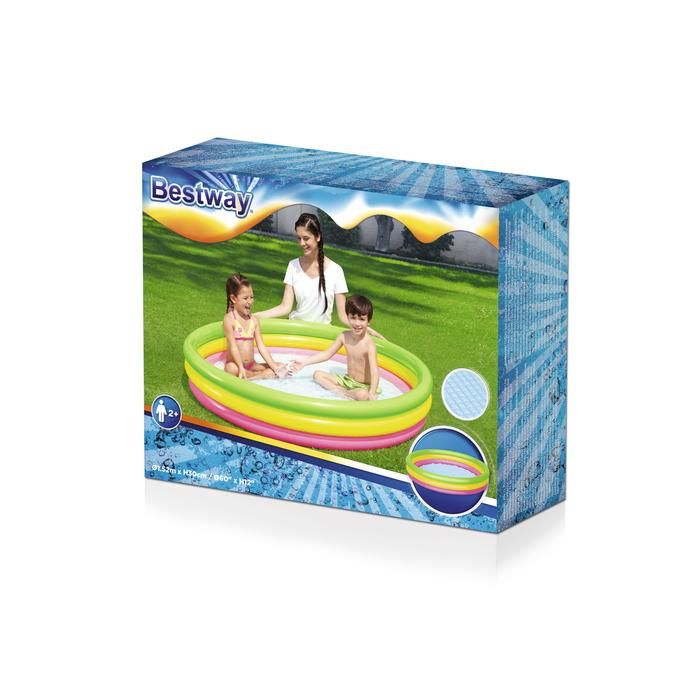 Bestway Inflatable 3-Ring Summer Set Pool 60x12 inch 51103 - Image 3
