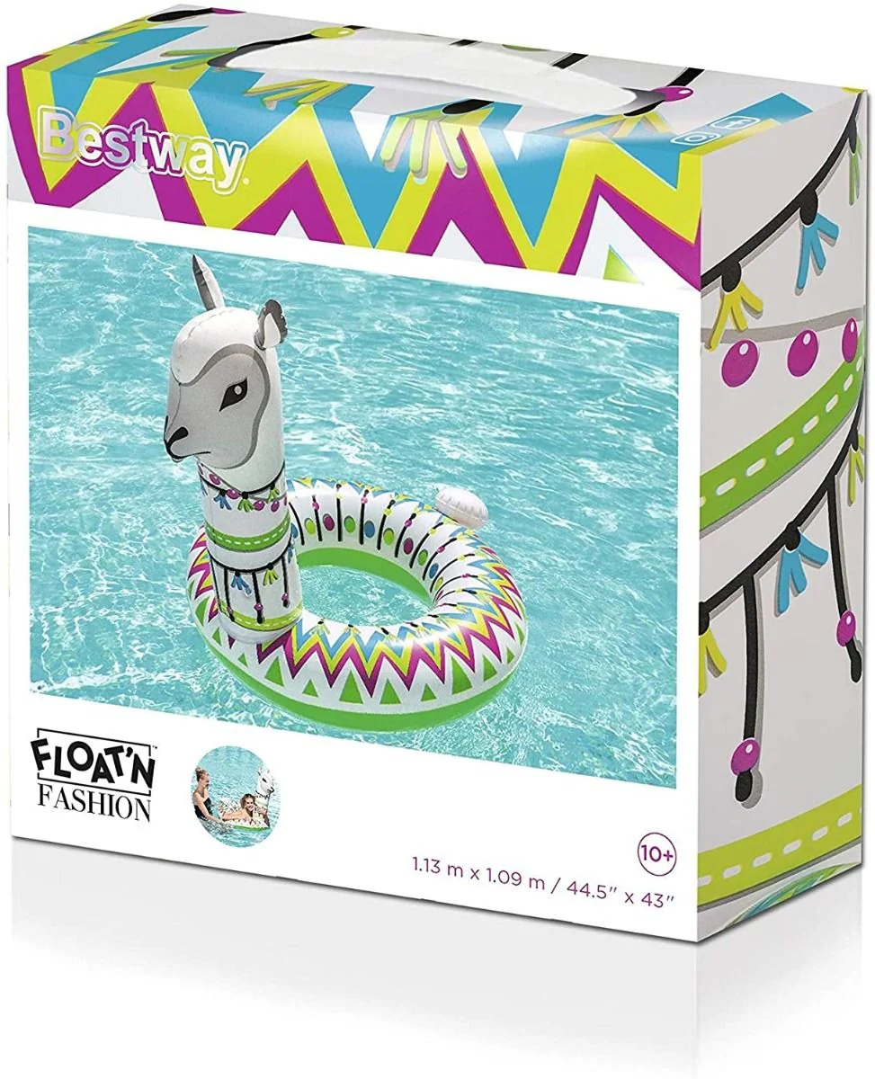 Bestway Inflatable Alpaca Shaped Swim Ring 36158 - Image 6